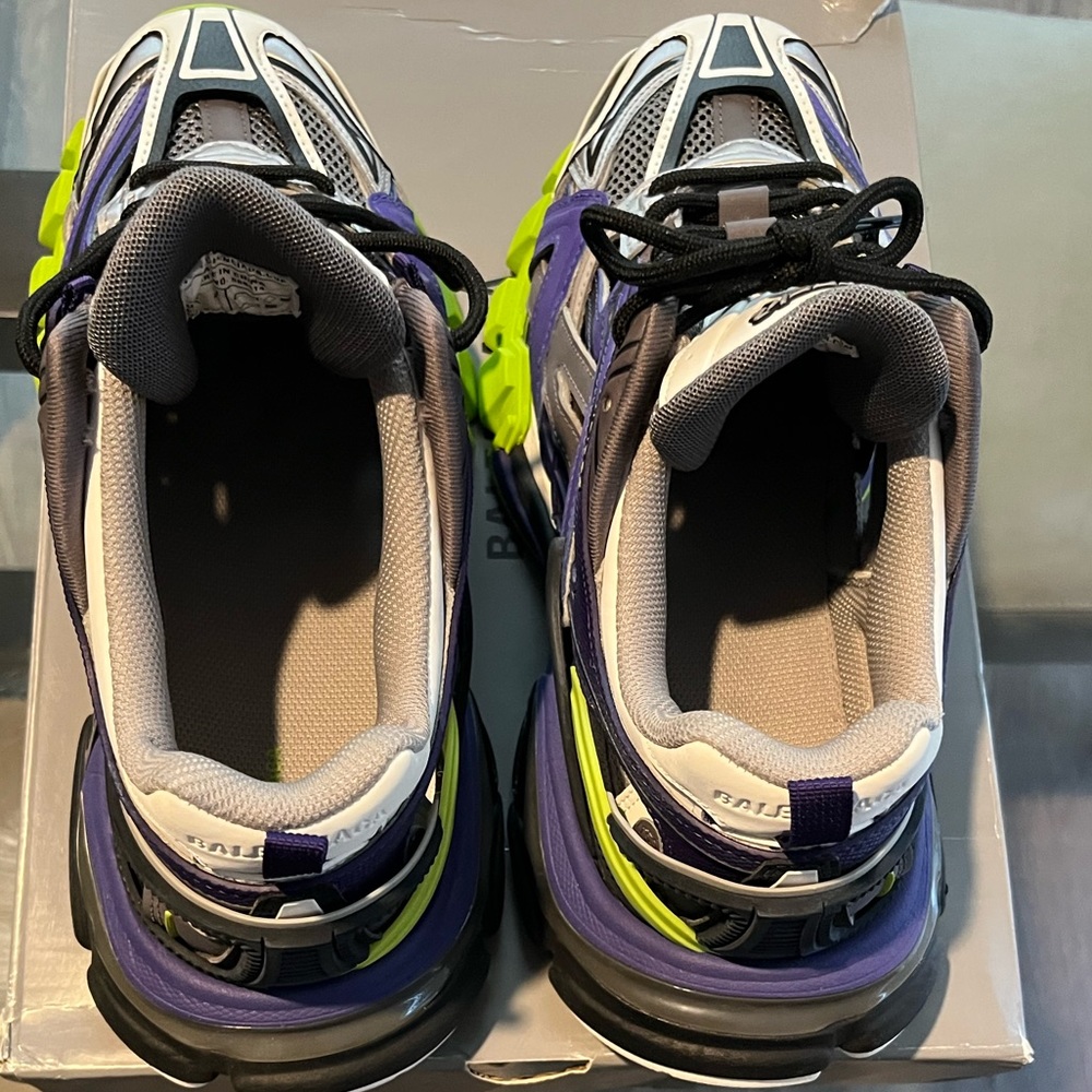 Balenciaga track 2 open sneaker purple/green worn once - Picture 4 of 4